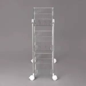 [알티피아]TBZ 이동식 3단 투명 수납선반 39x21cm 이동식트레이