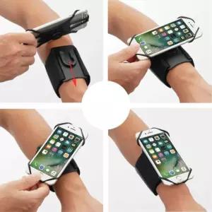 핸드폰 팔목부착 회전식 손목거치대 휴대폰 바이크 홀더