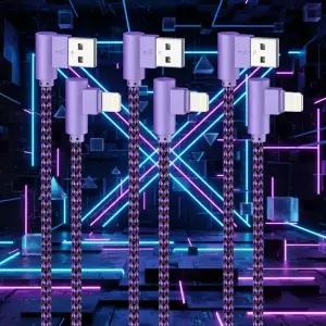 호환 14 13 12 11 프로 맥스 6 7 8 플러스 SE용 MFI 인증 라이트닝 케이블 전선가리개 나일론 브레이디드