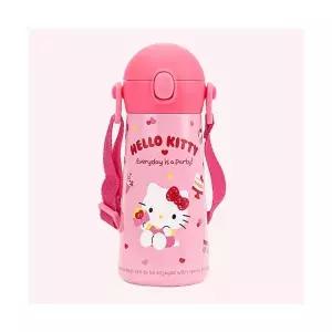 산리오 헬로키티 더보틀 원터치 어깨끈 이중스텐 물통 유아 아동 물병 (588611)