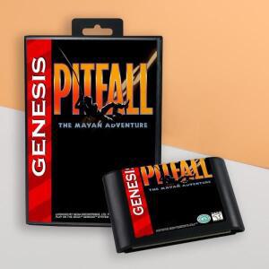세가 제네시스 메가드라이브 비디오 게임 콘솔용 레트로 카트리지 핏폴 마야 어드벤처 미국 커버 16 비트