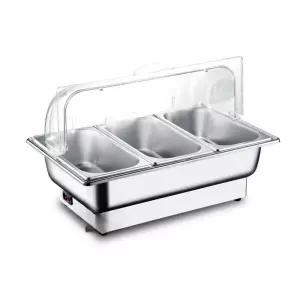 뷔페 그릇 보온 가열 워머 집기 웨딩홀 결혼식 600W스테인리스가열받침대(용기뚜껑없음)