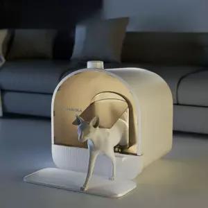 푸푸 박스 실내 키트 화장실고양이 지붕 데오드란트 배변판