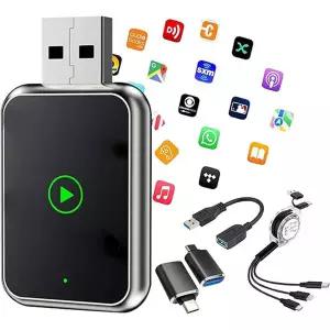 호환 신제품 2in1 무선 카플레이 안드로이드 오토 무선 어댑터 스마트 USB 동글 플 앤 플레이 WiFi 연결