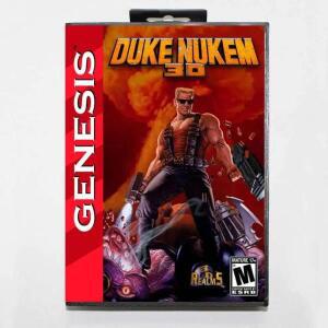 16비트 Sega Megadrive Genesis 콘솔용 박스가 포함된 Duke Nukem 3D MD 게임 카드