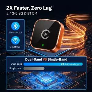 호환 오렌지 스퀘어 무선 카플레이 무선