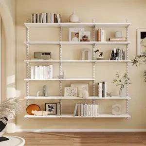 벽걸이 선반 책꽂이 수납 현관 원목색 타공 거실 벽선반