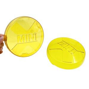 BMW 호환 미니 소형 쿠퍼 랠리 보조 라이트 캡 앞 범퍼 LED 자동차 액세서리 골든 커버 미디엄 메쉬 풀