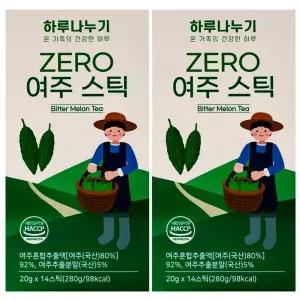 하루나누기 ZERO 여주 스틱 여주즙 바나바잎 함유 20g 14개입 2개