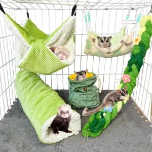 하밀레이 페럿 해먹 5팩 슈가 글라이더 클라이밍 로프 장난감 쥐 매달기 터널 스윙 다람쥐 은신처 침대