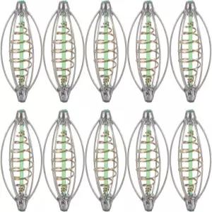 여수 봄 낚시 미끼 케이지 10개 덫 견고한 스테인리스 잉어 바구니 홀더 거친 피더 물고기 액세서리 브림