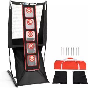 스토젬 골프 네트 치핑 볼 뚜렷한 정밀도 자동 기능으로 타겟 게임을 챌린지 리턴 높이 및 5가지 측정을