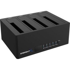 2.5 u201D 및 3.5 SATA HDD SSD용 SABRENT 4-Bay USB 3.0 도킹 스테이션, 트레이리스 디자인, 5Gbps, 오프라인 클론 기능(DS-U3B4)