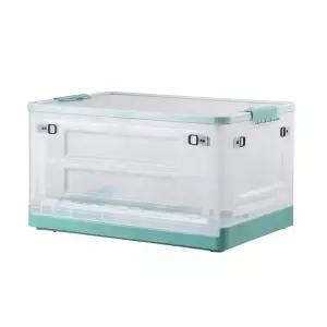 투명 접이식깔끔한 리빙 대형폴딩박스 (90L) 그린