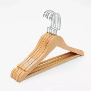 원목 옷걸이 5p 세트 논슬립 여자옷걸이