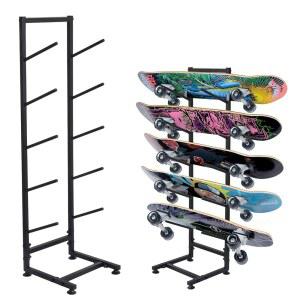 스노보드 보관함 5단 스키 랙 웨이크보드 스케이트보드 정리함 홈 짐 스탠딩 메탈 차고/쇼핑용 바닥 디스
