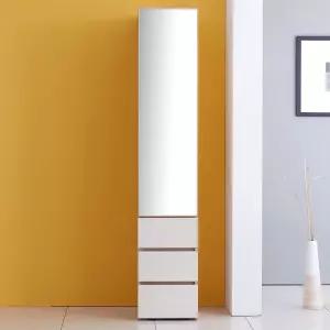 [우아미가구]미서엘 UV하이그로시 틈새 400 거울 옷장