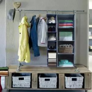 패브릭 옷정리함 옷장 걸이형 수납함