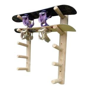 5인용 벽걸이 스키/스노보드 통나무 걸이 폴스 스키 스노보드 벽걸이용 실내외 홀더 실내 보관용 행거 미완