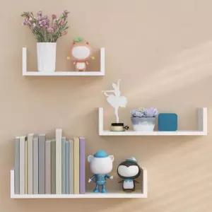 심플한 인테리어 벽걸이 모양 거실 벽선반 ㄷ자 수납 진열대