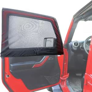 사바디카 전면 창문 햇빛 가리개 통기성 메쉬 사이드 신축성 있는 선스크린 네트 1997-2024 지프 랭글러 TJ