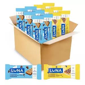 루나 바 - 버라이어티 팩 2가지 맛 글루텐 프리 스낵 비-GMO 단백질 유기농 귀리로 만든 (12팩)