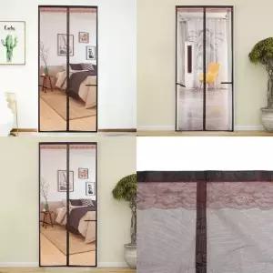 문 모기장 100x200cm 브라운 출입문모기장 모기장문