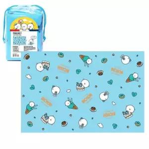 모닝글로리 폭신한 피크닉매트 봉주르비숑 블루