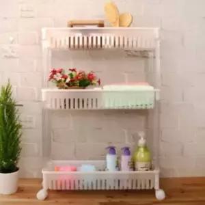 이동식 수납선반 3단 주방선반 이동수납카트 틈새선반