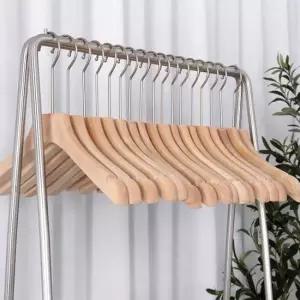 베리슈 로고 인쇄 가능 고급 원목 나무 옷가게 논슬립 어깨뿔 방지 옷걸이