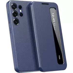 삼성 갤럭시 S26 울트라/S26 /S26용 가죽 케이스 사이드 뷰 플립 스마트 웨이크 커버 비즈니스 카메라 보호