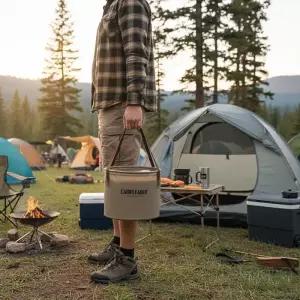 접이식 원형 세차 설거지통 바스켓 캠핑 버킷 낚시