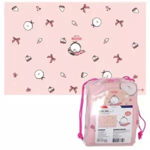 1인용 미니돗자리 폭신한 봉주르비숑 피크닉매트 코랄