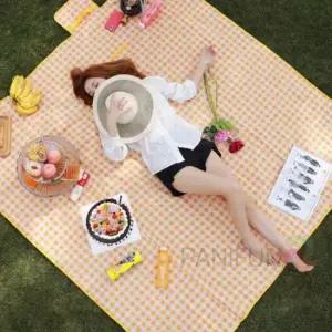 체크돗자리 옐로우 가벼운피크닉돗자리 방수돗자리 피크닉돗자리 해변돗자리 돗자리매트
