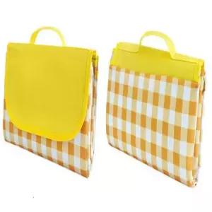 접이식 피크닉 매트 옐로우 체크 감성피크닉매트 피크닉돗자리