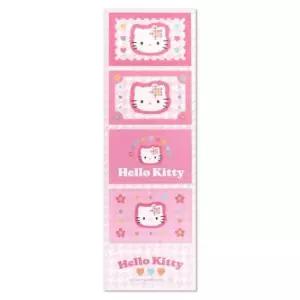 [문구] 헬로키티 4컷 사진 스티커-체크플라워 핑크 -10EA