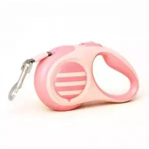 [반려] 모모펫 강아지리드줄 꿀벌 미니 자동줄 3m 핑크