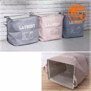 [생활] 모던 스타일 패브릭 주방 정리함 세탁 소품 보관함 빨래통