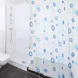 [콩심팥심]대 블루 반투명 ZF 샤워 땡땡이 커튼