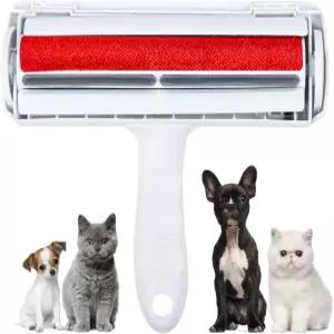 반려동물 털 제거 롤러 - 재사용 가능한 보푸라기 가구 소파 카펫 의류 및 침구용 고양이 개 제거기 휴대용