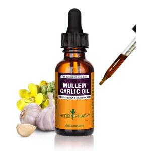 허브 파마 멀라인 마늘 허브 오일 - 캘린더, 마늘, 멀라인 플라워, 세인트 존스 워트, 올리브 오일, 1온스 함유