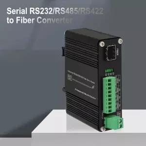 호환 직렬 RS232 RS485 RS422-섬유 변환기 SFP 슬롯이 있는 100Mbps 고속 광 모뎀 12-48V DC 입력