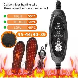 USB 발열 신발 깔창 발 따뜻하게 하는 양말 패드 매트 겨울용 전기 여성 남성 야외용