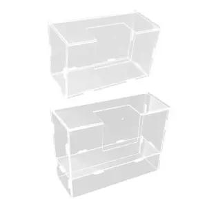 토끼 건초 피더 아크릴 Gerbils 비둘기 친칠라 흰 족제비 용품을위한 편리한 실용적인 투명 식품 용기