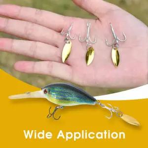 Goture 10pcs 금속 스틸 후크 스푼 하드 낚시 루어 워블러 스피너 미끼 인공 배스 스팽글 송어