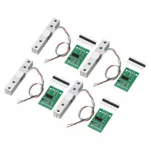 MECCANIITY 4세트 디지털 로드셀 무게 센서 10KG H711 모듈 24비트 정밀도 AD 듀얼 채널 2033mm DIY 휴대용