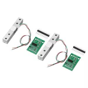 MECCANIITY 2세트 디지털 로드셀 무게 센서 10KG H711 모듈 24비트 정밀도 AD 듀얼 채널 2033mm DIY 휴대용