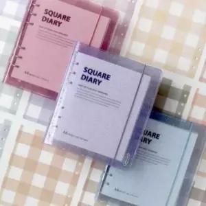 [문구] 키링 스퀘어 하드커버 다이어리 트윙클 밴드 6공 a6