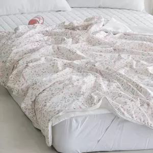 [셀링코리아]S 리빙밸류 잔꽃 냉감 이불 SS사이즈 1장 침구 모던함 세련된 부드러운 시원한 여름