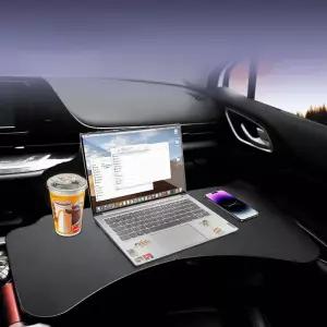 차량용테이블 차량용 트레이 테이블 접이식 운전석 동승석 노트북 데스크 음료용 실내 음식 컵 홀더